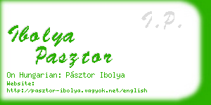ibolya pasztor business card